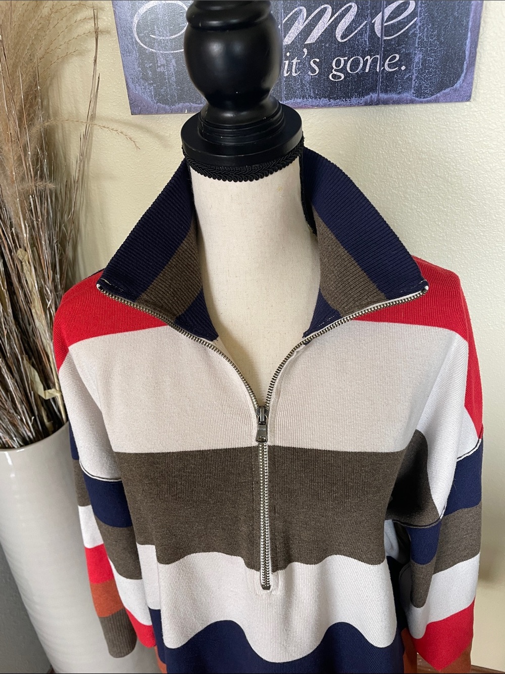 Free People Coastal Stripe Pullover Top in Set Sail Combo Size Small - Picture 6 of 13